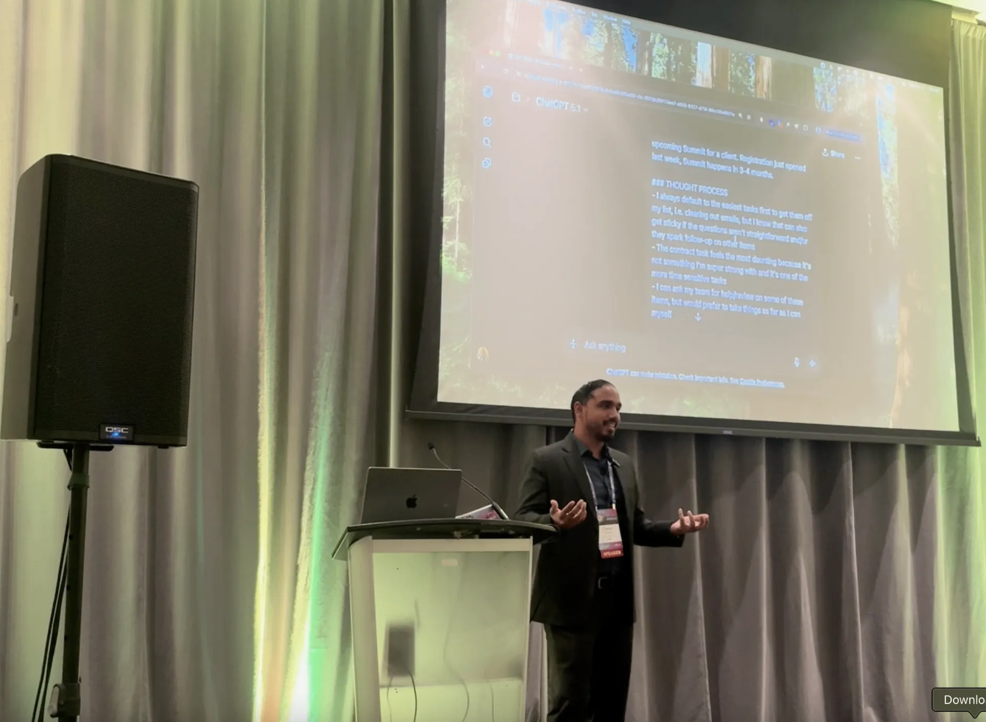 Trevor leading a training session with slides